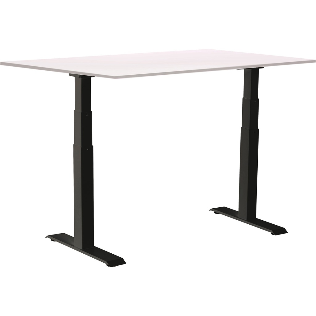 Skrivbord el Easydesk Adapt VI vit/svart 120x80 cm