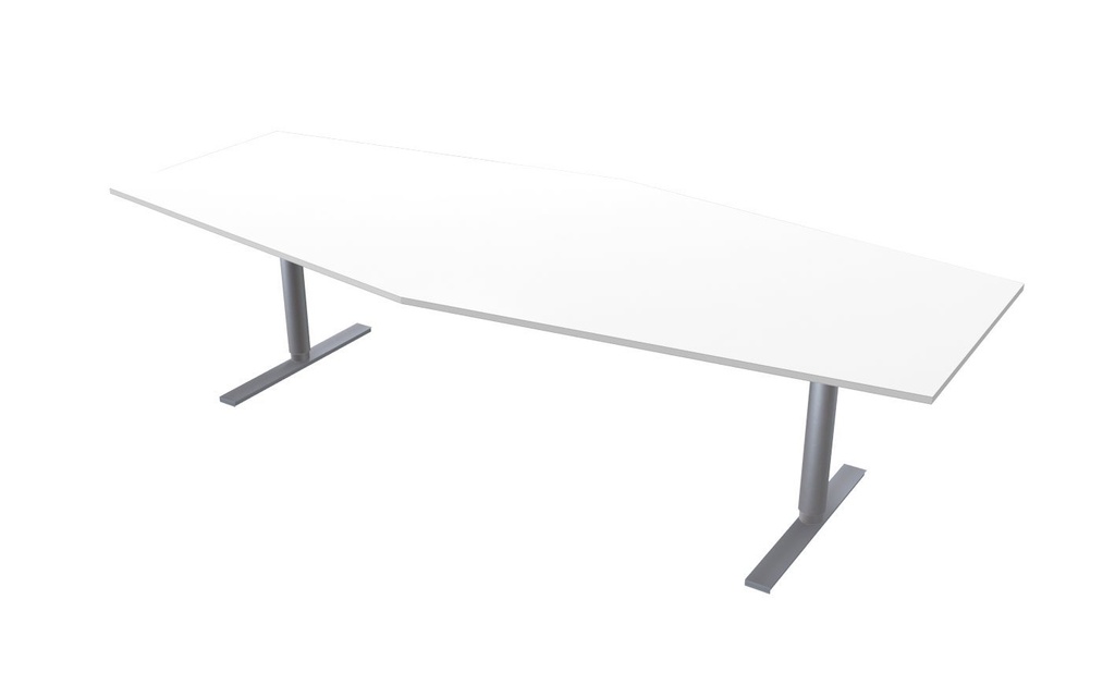 Konferensbord 280 x 120 x 80 cm vit Lanab