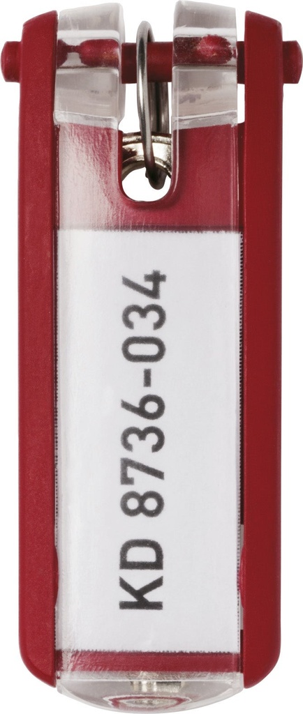 Nyckelbricka Key Clip röd 6-pack