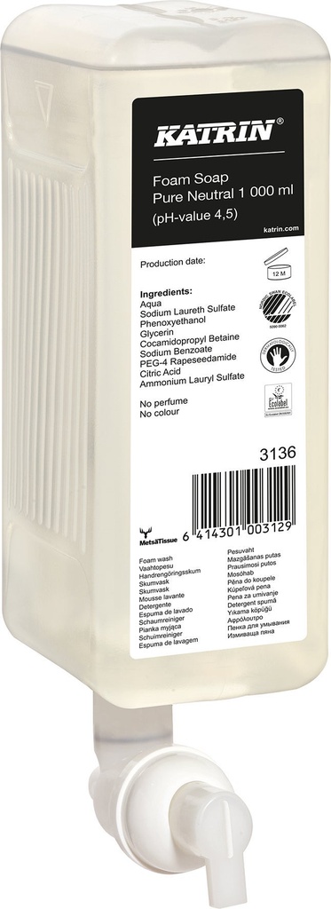 Skumtvål Pure Neutral 1000 ml Katrin