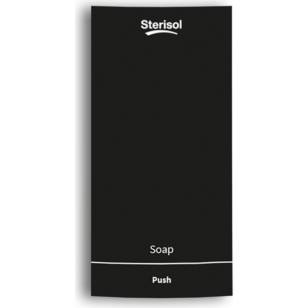 Dispenser Sterisol Ecoline Slim tvål 375 ml svart