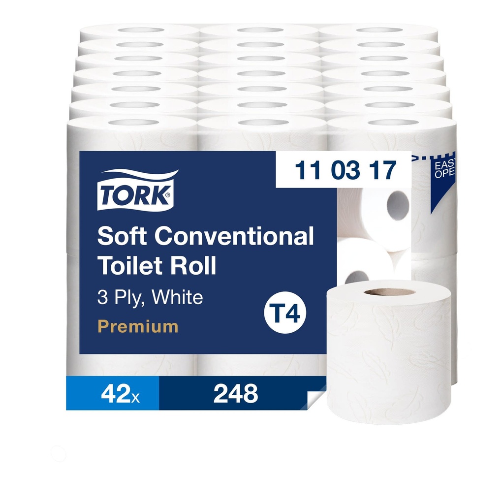 Toalettpapper Tork Premium T4 bal om 42 rullar