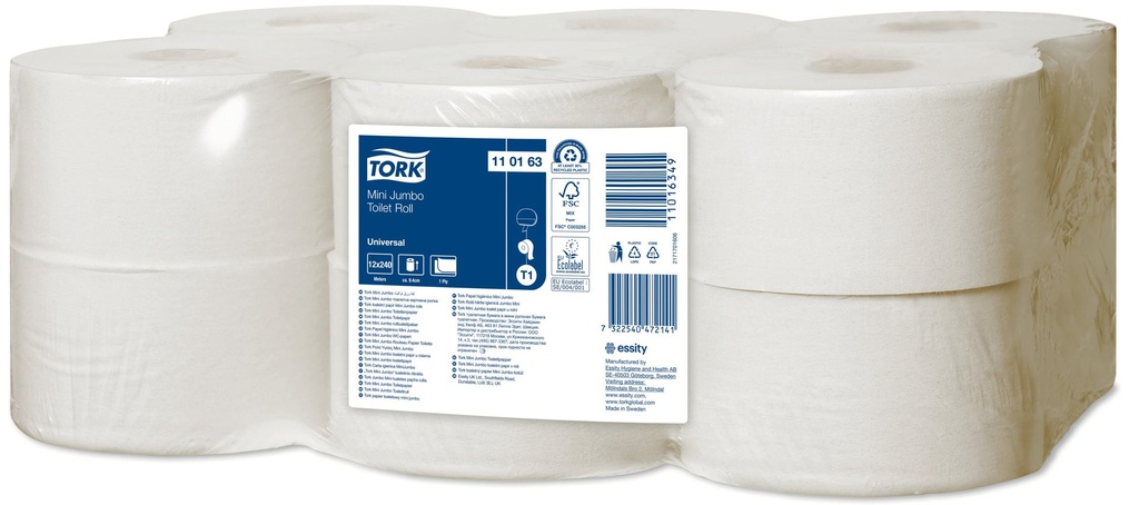 Toalettpapper Jumbo Universal Tork T2 12 st/bal