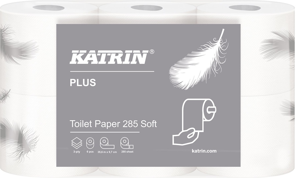 Toalettpapper Katrin Plus Toilet Soft 285 42 st/bal (7 x 6)