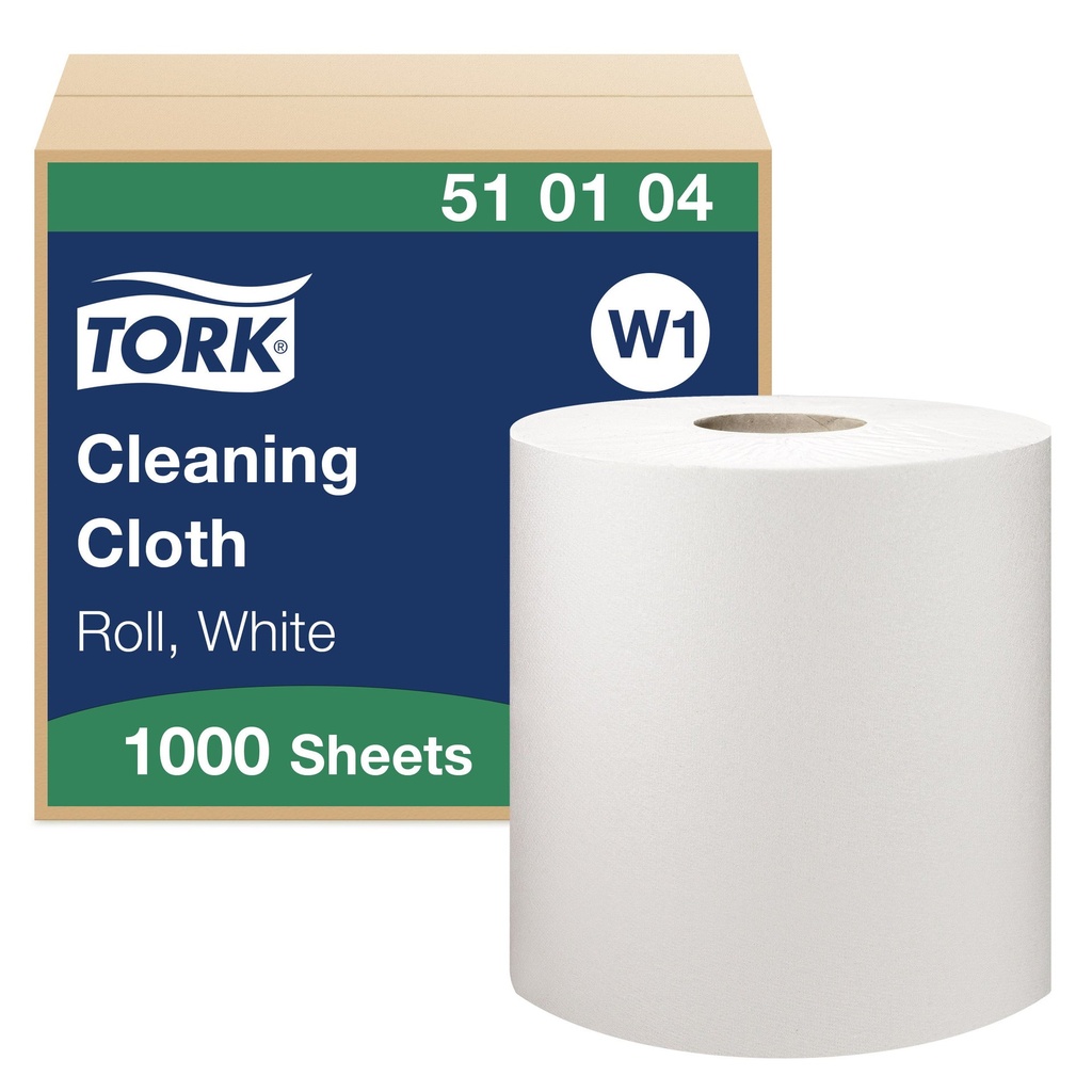 Rengöringsduk Mjuk Tork W1 380 meter Vit