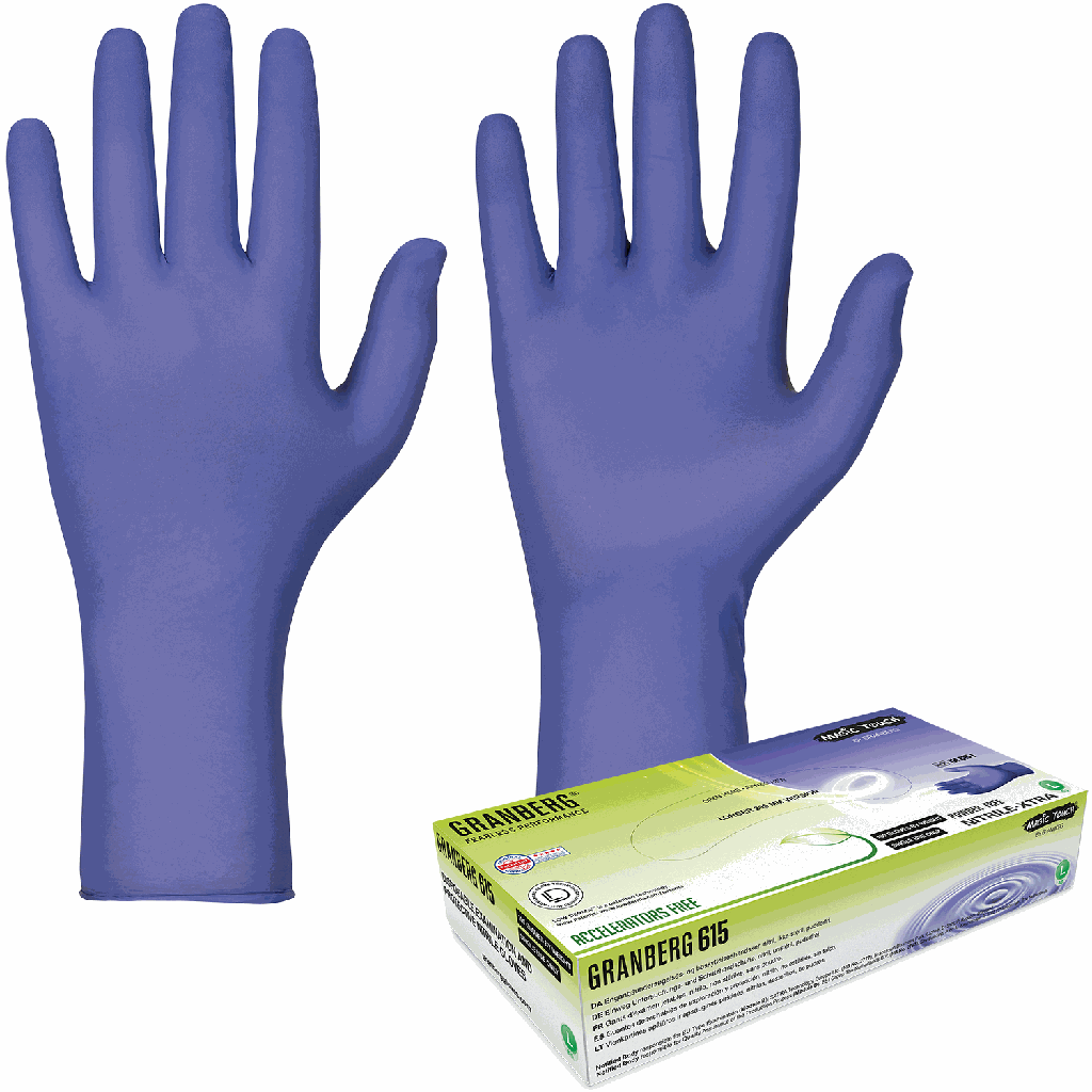 Engångshandske nitril puderfri Indigo XL 100 st/fp