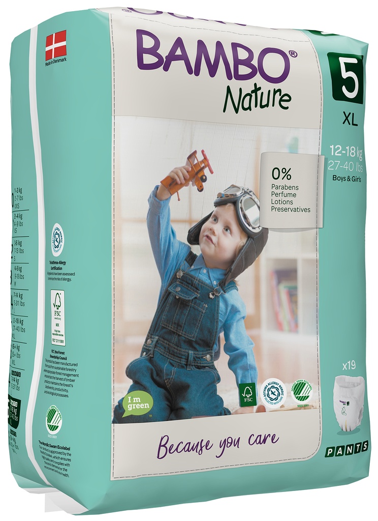 Blöja Bambo Nature Pants 12-18 kg 19 st/fp