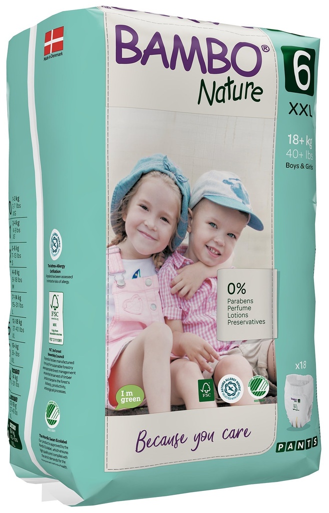 Blöja Bambo Nature Pants 18+ kg 18 st/fp
