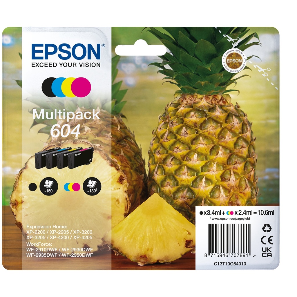 Bläck Epson 604 CMYK 4 st/fp