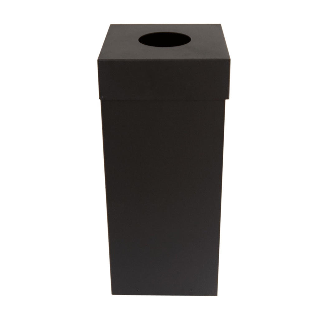 Soptunna Ivar 90 liter svart runt inkast