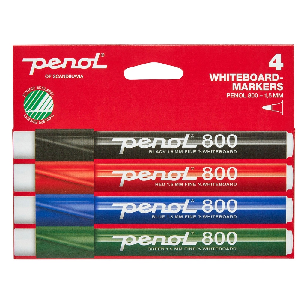 Whiteboard-penna Penol 800 rund 4 st/fp