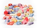 Plastpärlor figur 110 g pastell