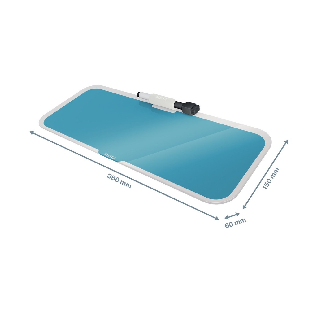 Memotavla i Glas Leitz Cosy Blå 380 x 150 mm