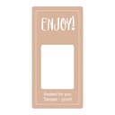 Etikett Enjoy / Have a nice day! 50 x 100 mm brun 500 st/fp