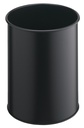 Papperskorg metall 15 liter Svart
