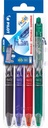 Kulspetspenna Frixion Clicker 07 Mixade färger 4-pack