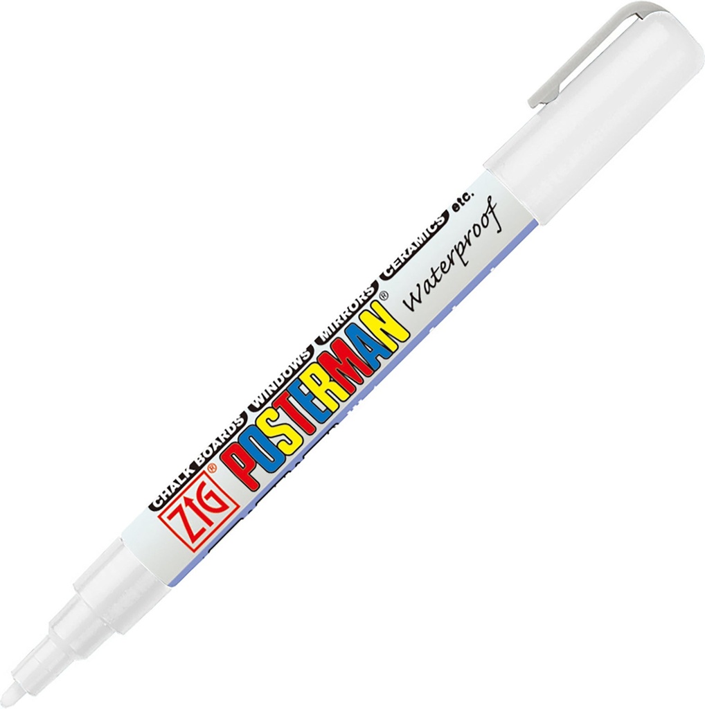 Märkpenna Posterman 1 mm Vattenfast Vit