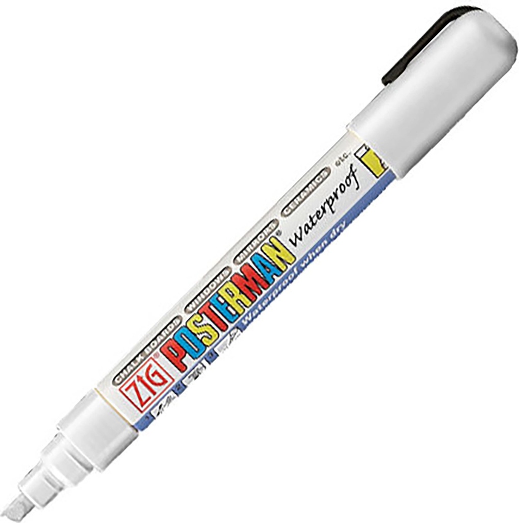 Märkpenna Posterman 6 mm Vattenfast Vit