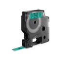 Märkband Dymo D1 svart/grön  9 mm