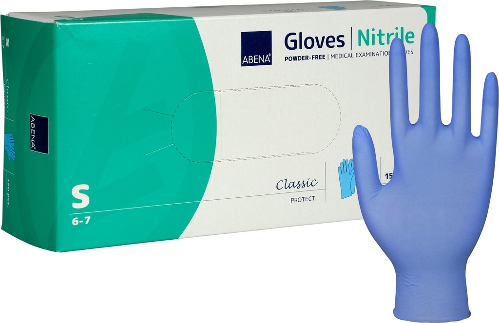 Handske Nitril puderfri S 150 st/fp