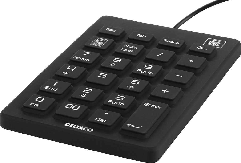 Numeriskt tangentbord IP68 Svart Deltaco
