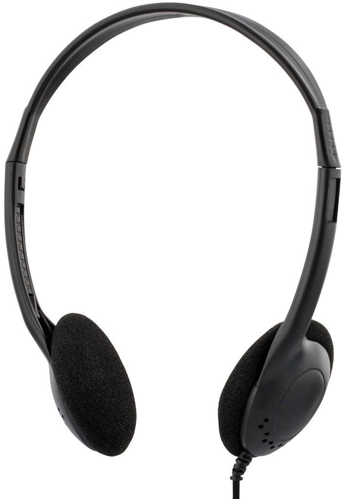 Hörlur HL-27 3,5mm svart 2 meter Deltaco