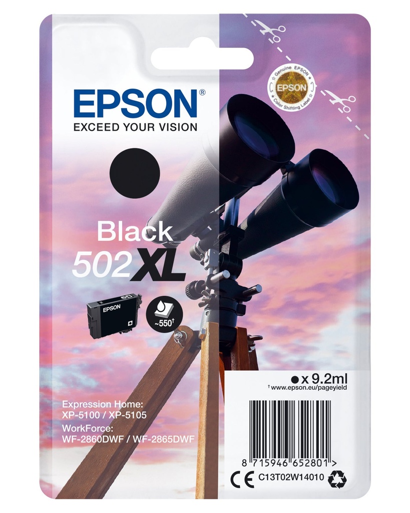Bläck Epson T502 XL Svart