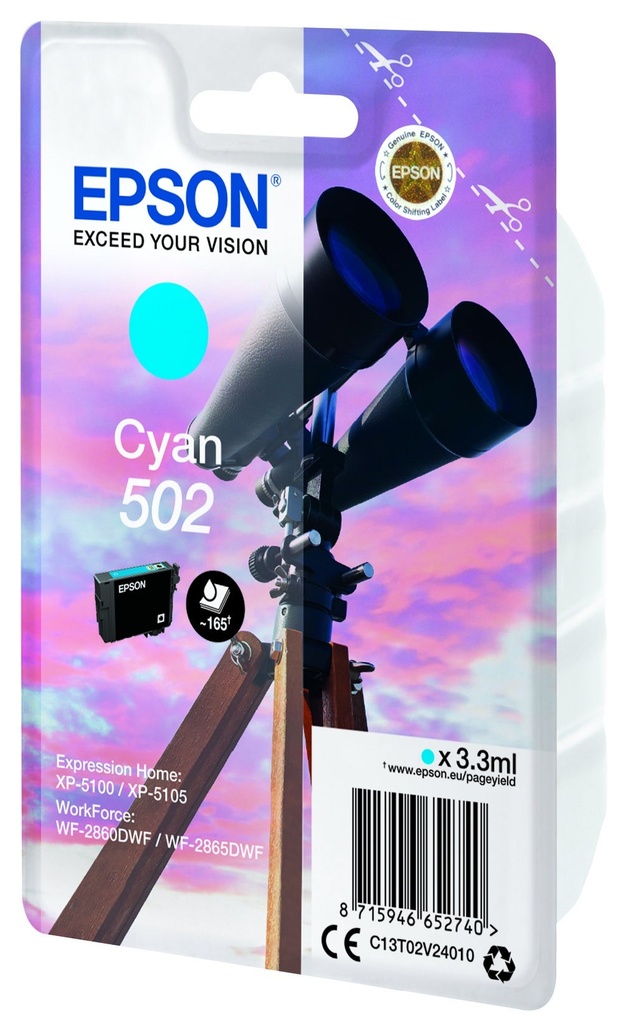 Bläck Epson T502 Cyan