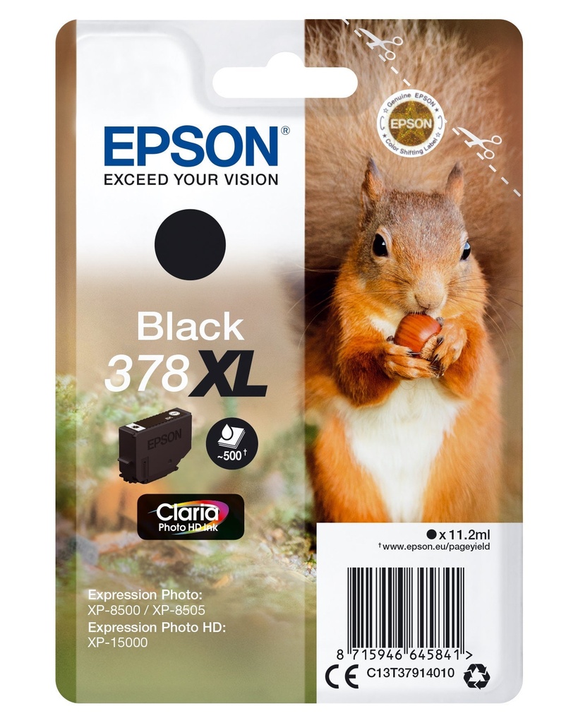Bläck Epson T378 XL Svart