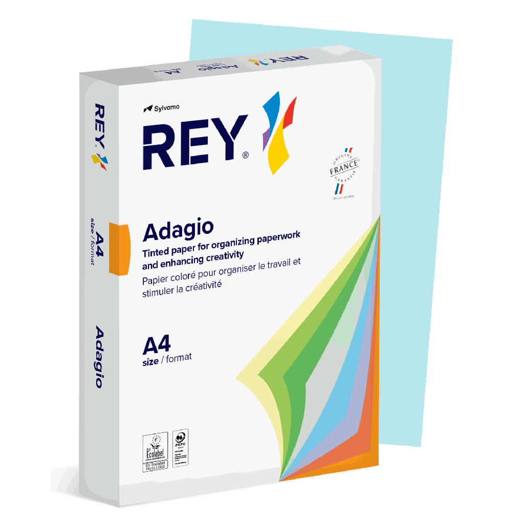 Färgat kopieringspapper Rey Adagio A4 80g 500/fp Sky