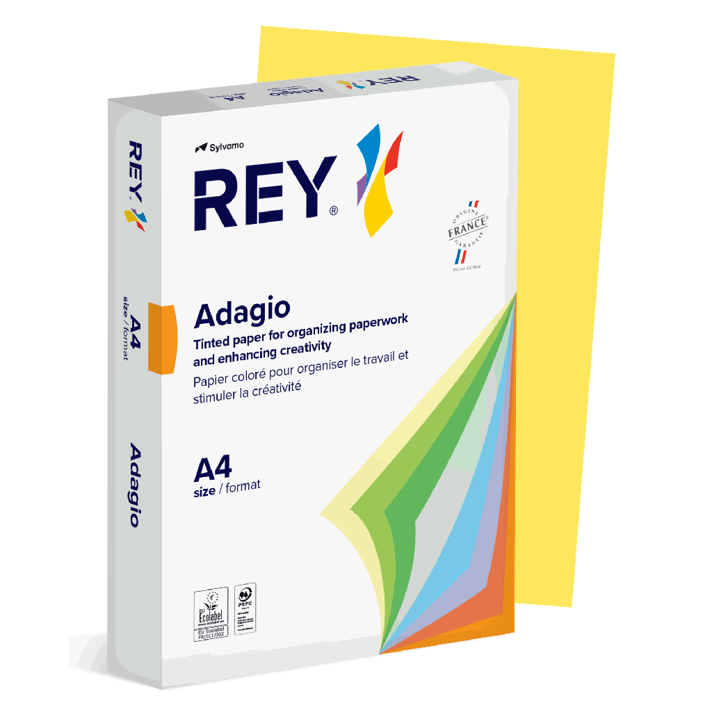 Färgat kopieringspapper Rey Adagio A4 80g 500/fp Citrus