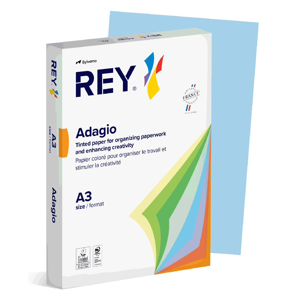 Färgat kopieringspapper Rey Adagio A3 80g 500/fp Blue
