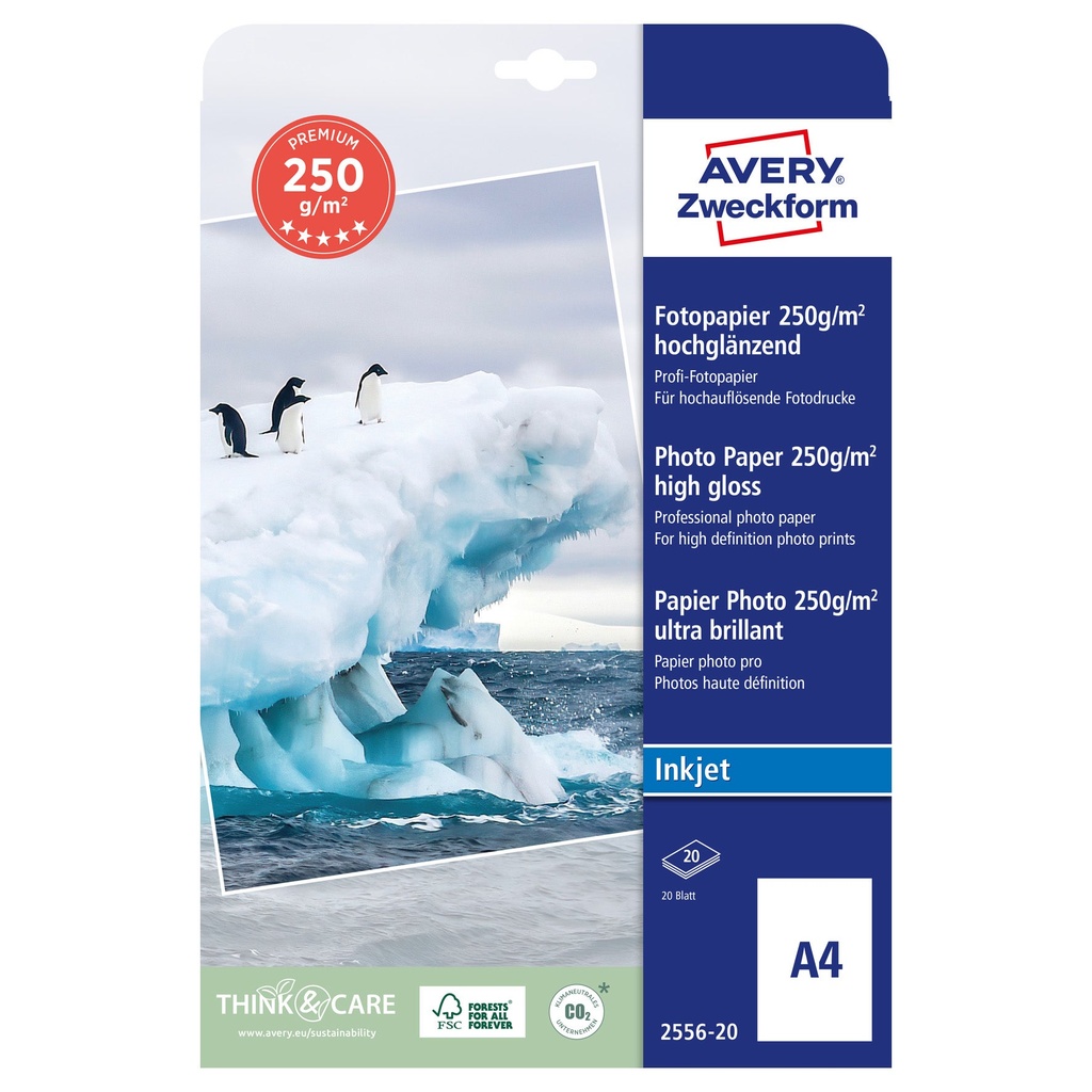Fotopapper A4 Premium Glossy 250g 20/fp
