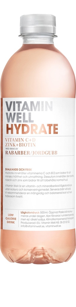 Dryck Vitamin Well Hydrate 50 cl inkl pant