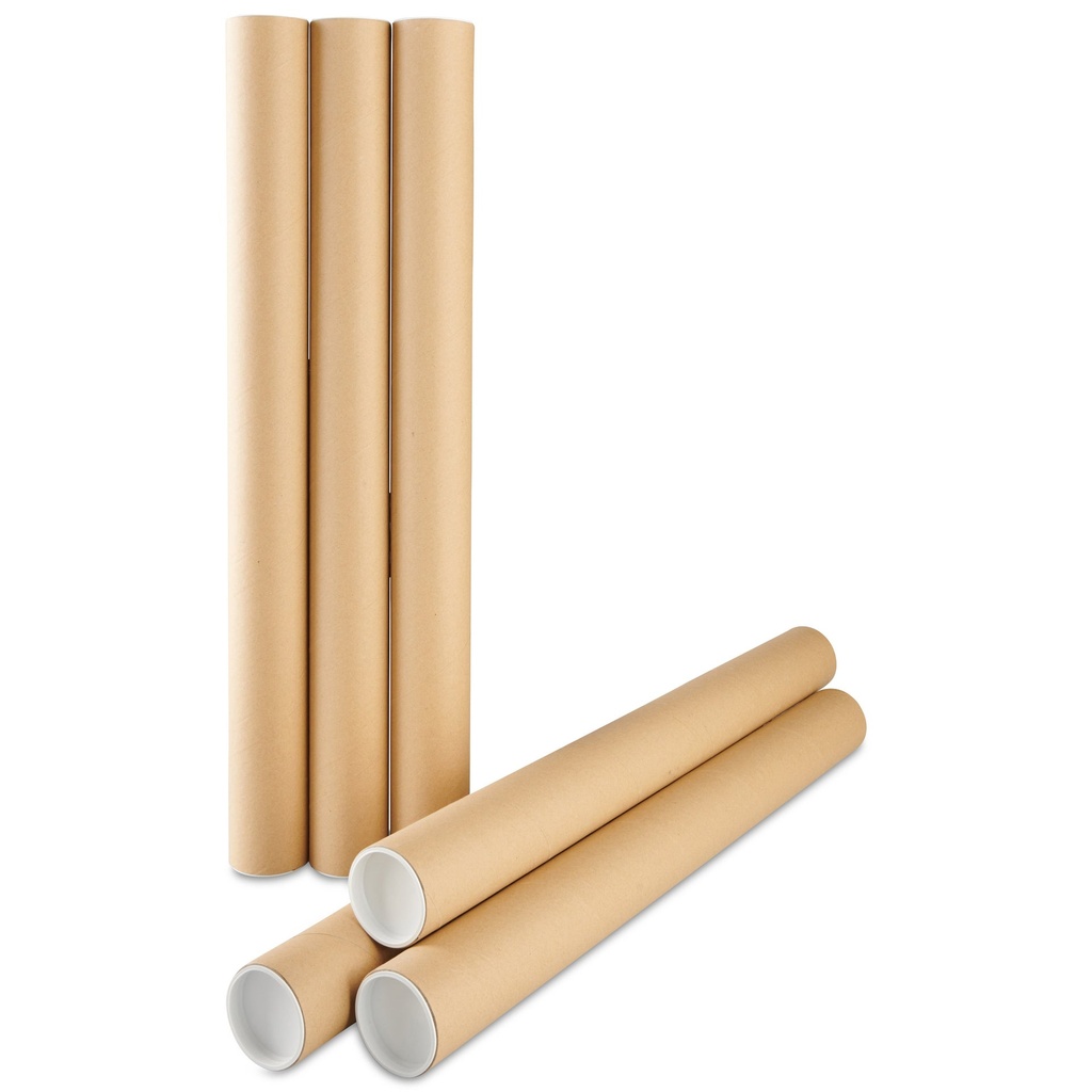Papptub med lock 1500x70 mm