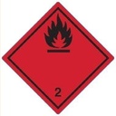 Farligt gods-etiketter 2.1 Flammable Gas 250 st/rulle