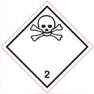 Farligt gods-etiketter 2.3 Toxic Gas 250 st/rulle
