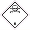 Farligt gods-etiketter 6.1 Toxic 250 st/rulle