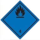 Farligt gods-etiketter 4.3 Dangerous When Wet 250 st/rulle