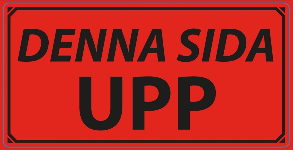 Varningsetikett Denna Sida Upp 1000/rl