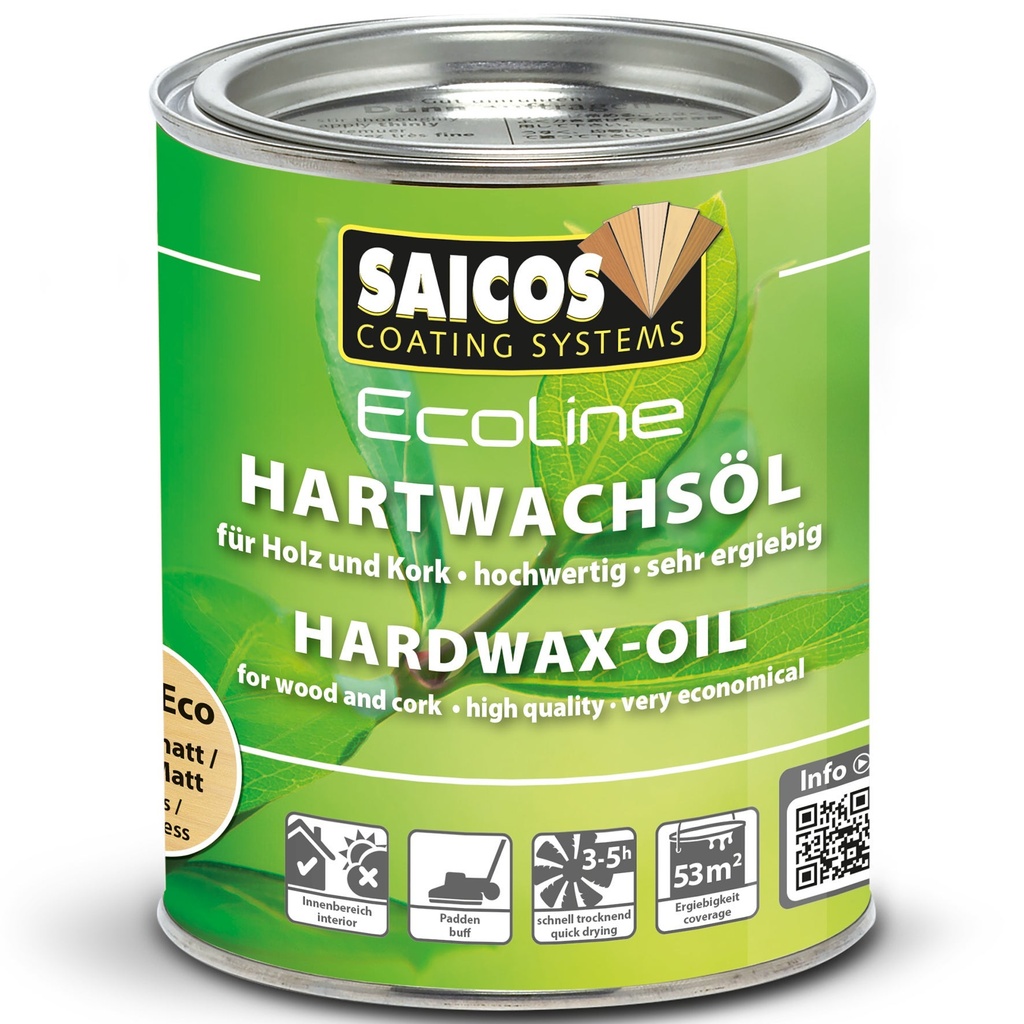 Hårdvaxolja 3600E Saicos 750 ml