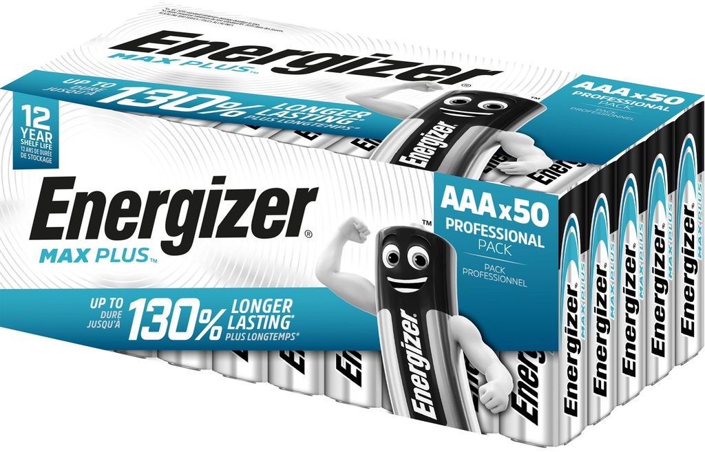Batteri Max Plus Alk AAA LR03 50-pack