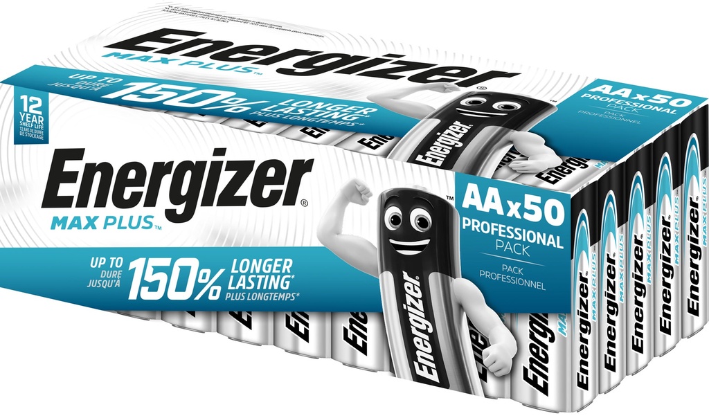 Batteri Max Plus Alk AA LR6 50-pack