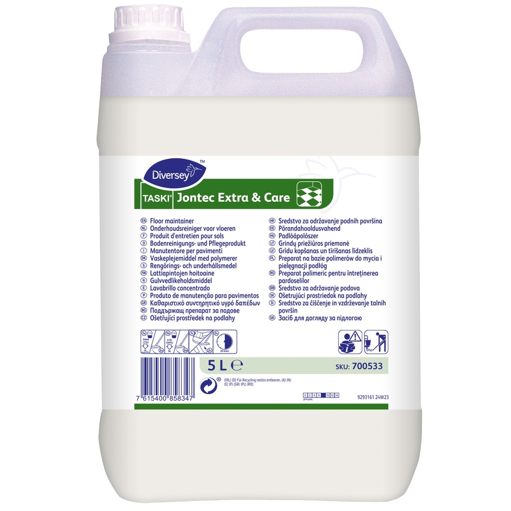 Golvvård underhållsmedel Jontec Extra & Care 2x5 liter W1