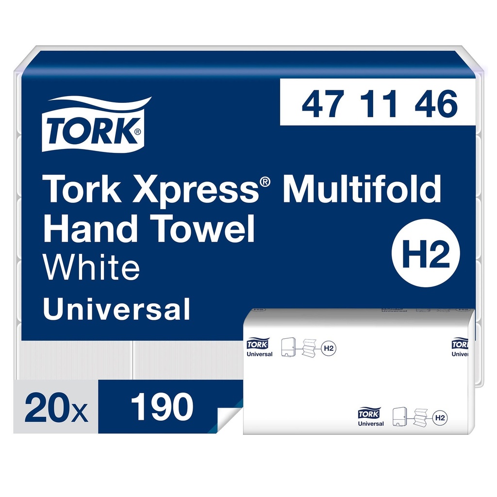 Pappershandduk Tork Xpress® Multifold  H2 3800 st/kt