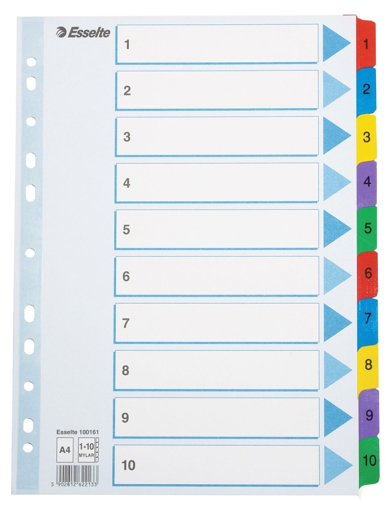 Register Esselte Mylar A4 1-10