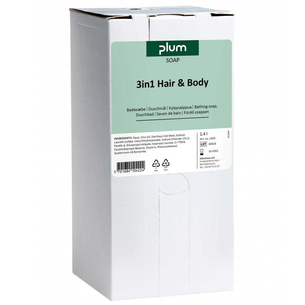 Duschtvål 3in1 Hair & Body 1,4 liter