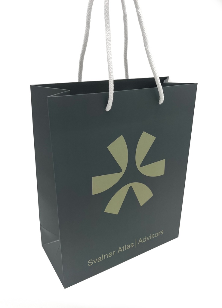 Exclusive Green paper bag with white handles 50 pcs/unit