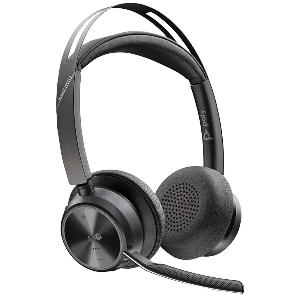 Headset Poly Voyager Focus 2 Teams USB-C-C + USB-C/A Adapter