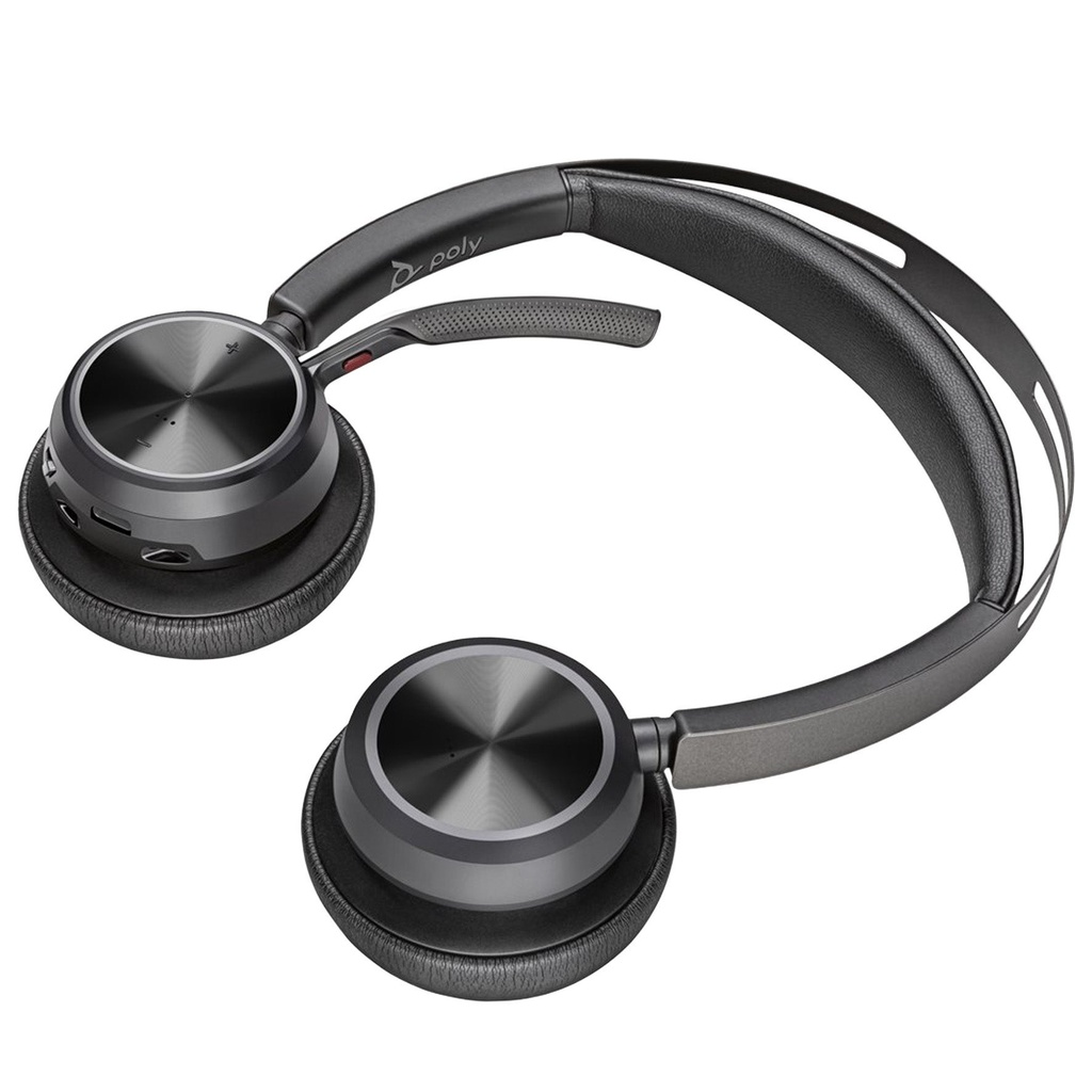Headset Poly Voyager Focus 2 USB-C-C + USB-C/A Adapter